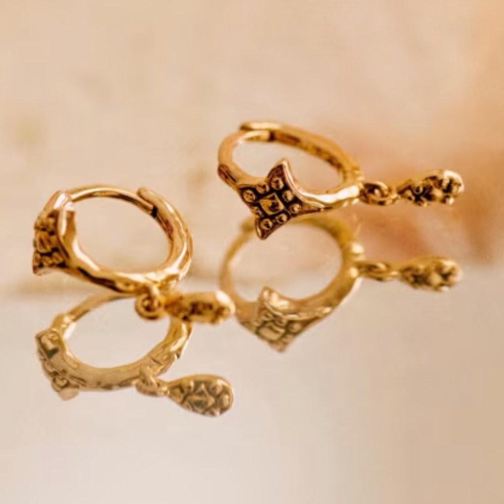 Sezane Valentine Gold Drop Earrings